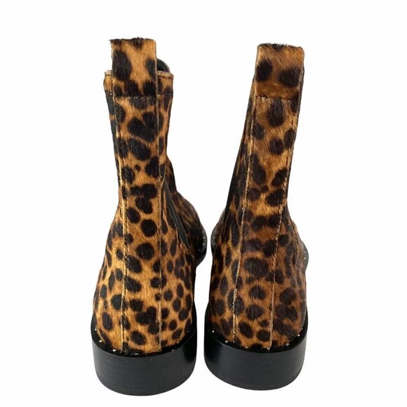 Rebecca Minkoff EUC Sabeen Too Calf Hair Leopard Print Pull On Bootie Sz 7.5 - Picture 6 of 10